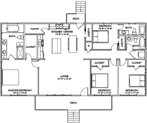 4 bedroom 3 bath metal house plans|4 bedroom, 3 bath, 1,900.